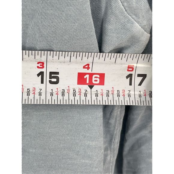 Lucky Brand Blouson Top Women's Size XS Blue Boho Crop Deep V Neck New - Picture 12 of 13